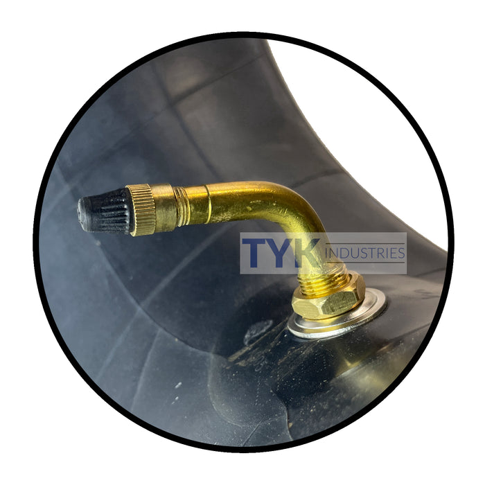 6.00-9, 6.90-9, 6.00/6.90-9, 6.90-6.00-9 (21x8-9) Forklift and Trailer Tire Inner Tube with a JS2 Bent Metal Valve Stem by TYK Industries