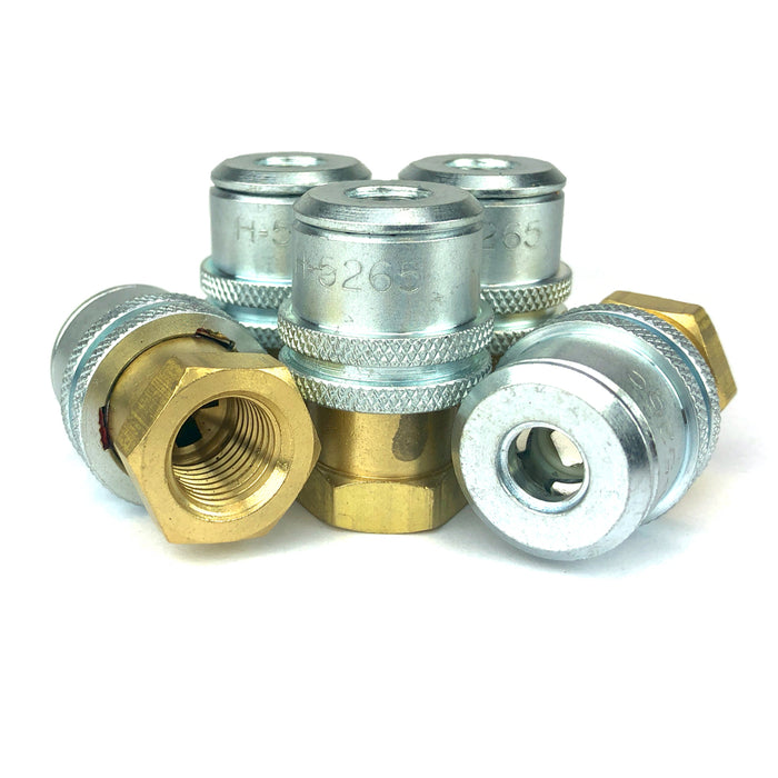 5 Haltec H5265 Standard Bore Grip Lock On Open Flow Air Chucks 0-300 psi 1/4 NPT