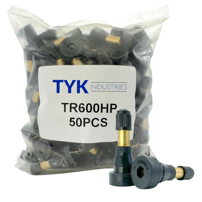 TYK Industries TR-600HP Tubeless Tire High Pressure Valve Stems (50 Pack)