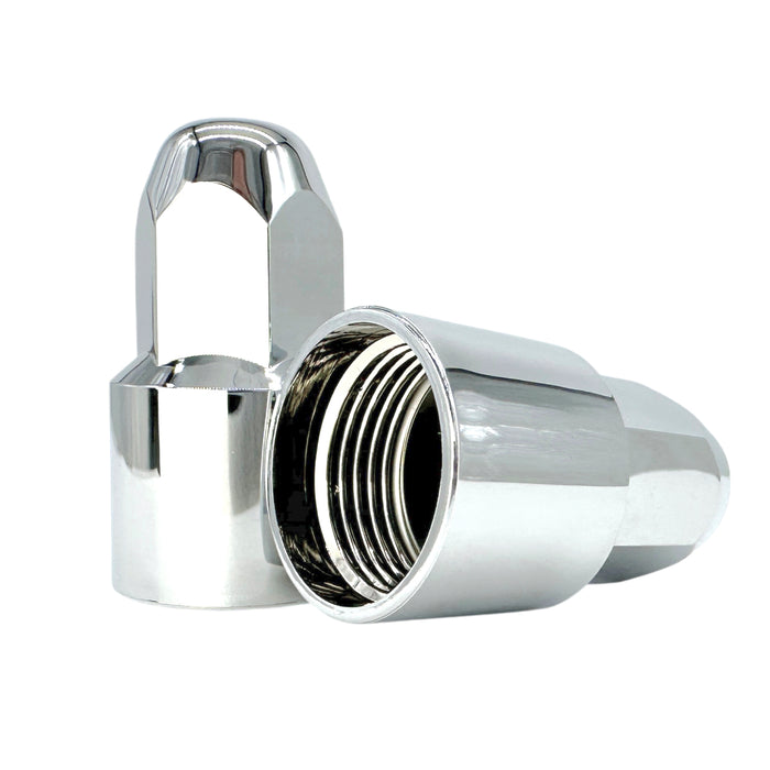 10 Pack - ALCOA H-19 Chrome Direct Screw On Hex Lug Nut Cover - 1.525 Inch Tall Covers for 16" and 19" Wheels