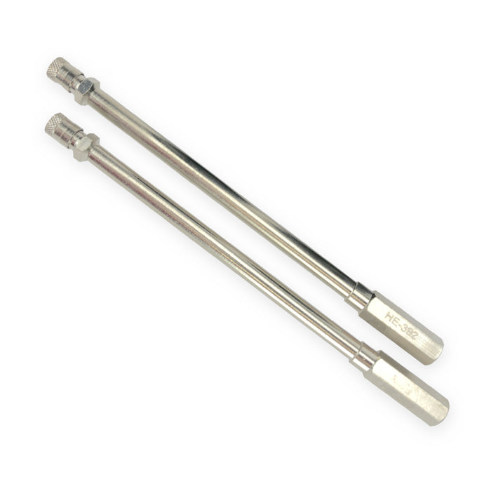 2 Pack - Haltec HE-392 Valve Extensions - 5 1/8 Inch Long with 1 Inch Long Collar