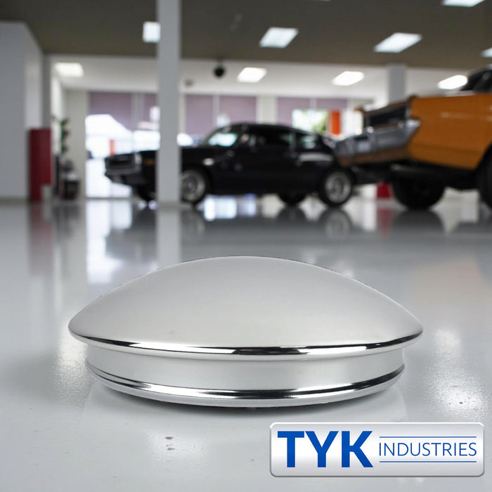 Vintage 8 inch Baby Moon Chrome Center Caps - Available in Various Sizes and Quantities