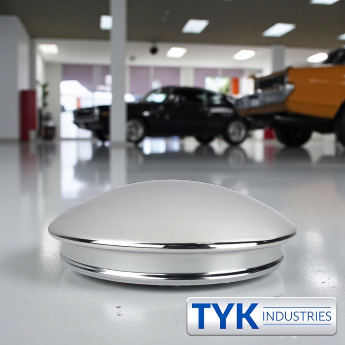 Vintage 8 inch Baby Moon Chrome Center Caps - Available in Various Sizes and Quantities