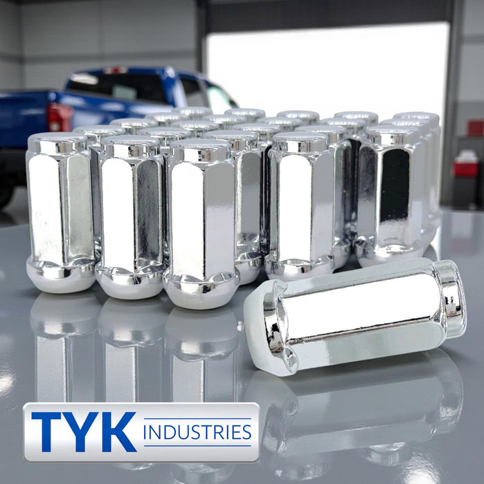 9/16 XL Long Bulge Acorn Truck Wheel Lug Nuts - 1.9 Inch Tall - 3/4 Hex - Fits Many Dodge, Ram, Dakota, Durango, 1500