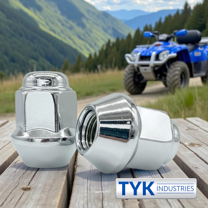 3/8 Tapered Base Lug Nut Set - 17mm Hex - 1.10 Inch Tall - Fits Many KTM, Polaris, ITP, ATV UTV Wheels