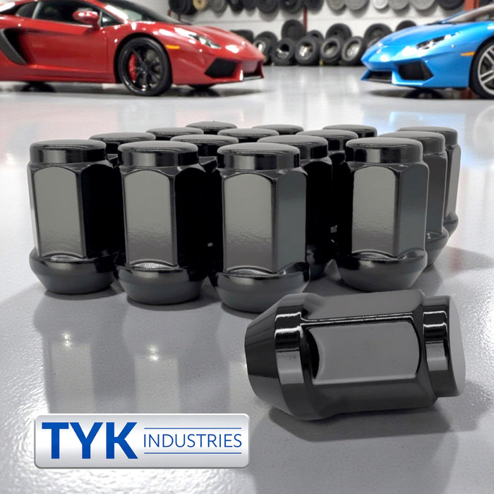 1/2 Closed End One Piece Bulge Acorn Wheel Lug Nuts - 3/4, 19mm Hex - 1.38 Inch Tall - Fits Many Boat Trailers, Buick, Cadillac, Chevrolet, Dodge, Ford, Jeep