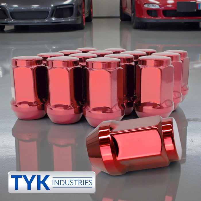 1/2 Closed End One Piece Bulge Acorn Wheel Lug Nuts - 3/4, 19mm Hex - 1.38 Inch Tall - Fits Many Boat Trailers, Buick, Cadillac, Chevrolet, Dodge, Ford, Jeep