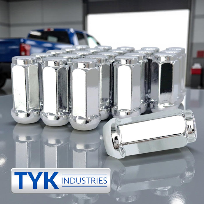 14x1.5 XL Long Bulge Acorn Truck Wheel Lug Nuts - 1.9 Inch Tall - 3/4 Hex - Fits Many Chevrolet, GMC, RAM, Silverado, Tahoe, Yukon, Sierra, 1500