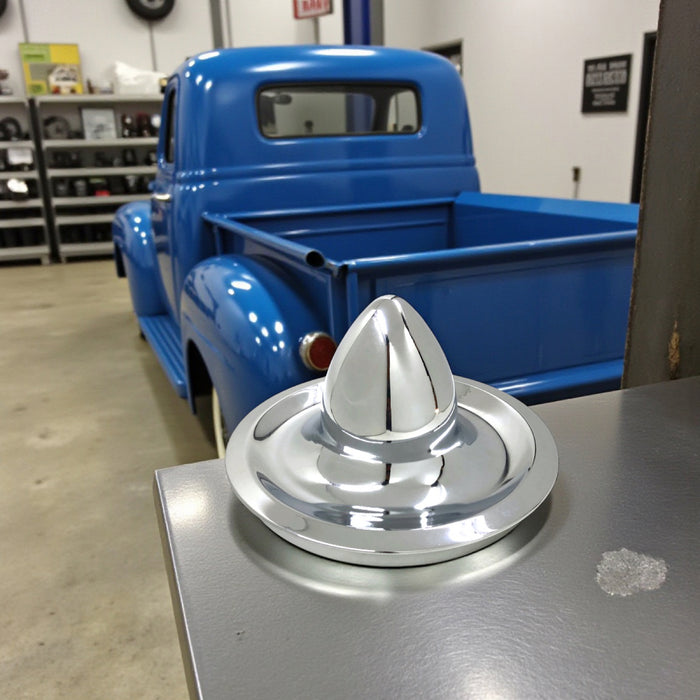 Vintage 8 inch Bullet Style Chrome Center Caps for Smoothie Wheels