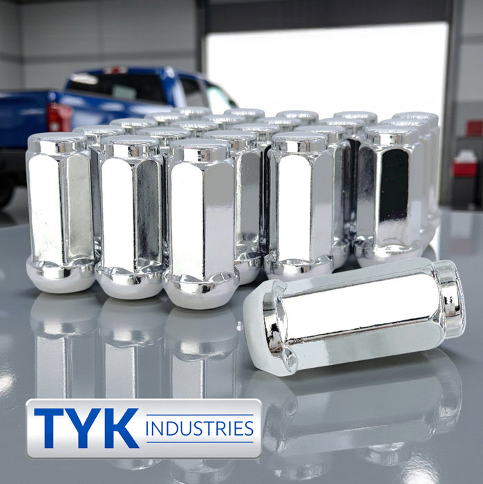 14x1.5 XL Long Bulge Acorn Truck Wheel Lug Nuts - 1.9 Inch Tall - 3/4 Hex - Fits Many Chevrolet, GMC, RAM, Silverado, Tahoe, Yukon, Sierra, 1500
