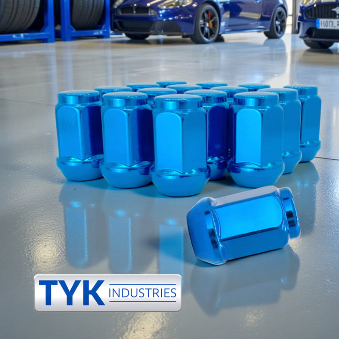 1/2 Closed End One Piece Bulge Acorn Wheel Lug Nuts - 3/4, 19mm Hex - 1.38 Inch Tall - Fits Many Boat Trailers, Buick, Cadillac, Chevrolet, Dodge, Ford, Jeep