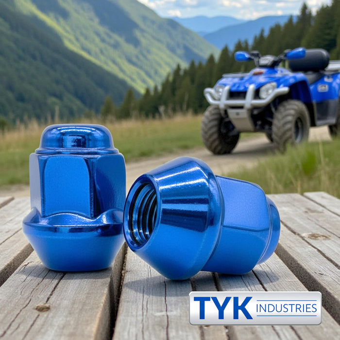 10x1.25 Tapered Base Lug Nut Set - 17mm Hex - 1.10 Inch Tall - Fits Many Yamaha, Honda, Suzuki, Kodiak, Banshee, Raptor ATV UTV Wheels