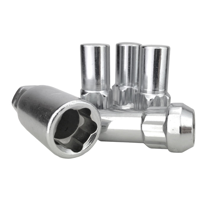 Bulge Acorn Locking Wheel Lug Nut Set with Key - 1.9 Inch Long - Fits Many Ford, Ram, Chevrolet, GMC