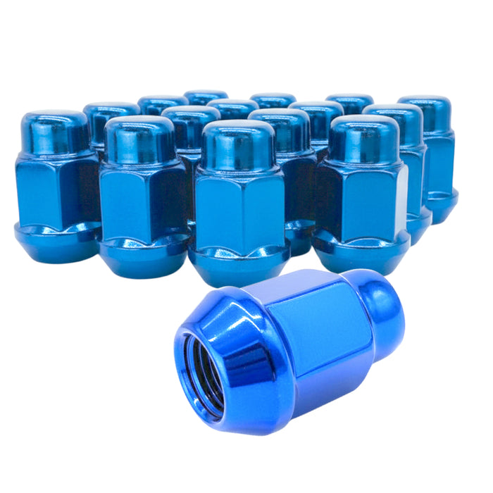 1/2 Closed End Two Piece Bulge Acorn Wheel Lug Nuts - 3/4, 19mm Hex - 1.38 Inch Tall - Fits Many Dodge, Durango, Jeep, Ford