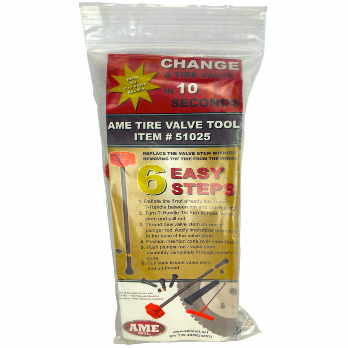 AME INTL 51025 Quick Valve Change Tool for .453 Valve Stems – Cars, Trucks, Motorcycles, ATVs
