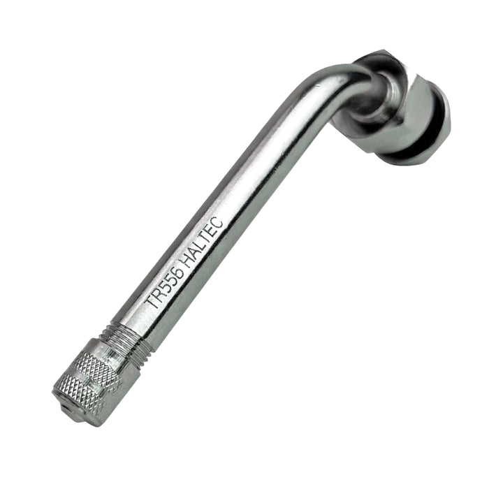 2 Pack - Haltec TV-556E Grommet Seal 75 Degree Bend Valve Stems for ALCOA Wheels (9.7 mm Valve Hole)