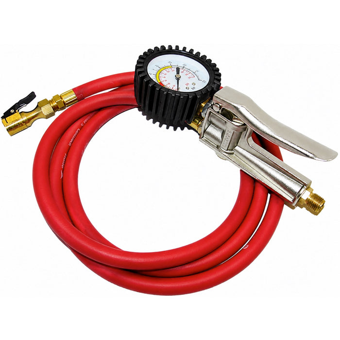 Haltec I-515-6 Dial Gauge Hand Held Heavy Duty Tire Inflator with CH-360OP Air Chuck