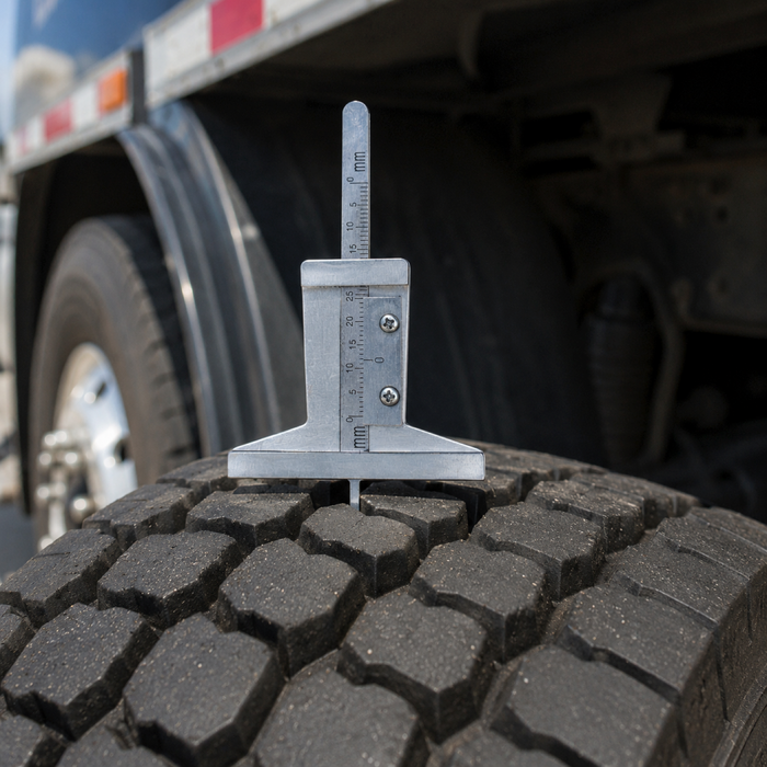 Haltec N-1420H Truck Tread Depth Gauge - Inches and Millimeter ratings