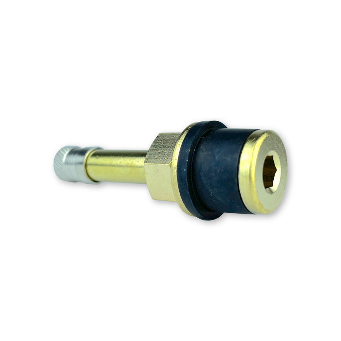2 Pack - Haltec QS-500 Quikstem 2 inch Straight Push Through Brass Valve Stems for OTR and Farm Tire .625 inch Valve Stem Holes. For Quick Stem Emergency Valve Stem Replacements.