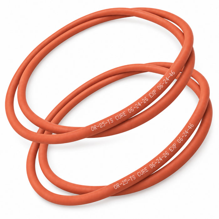 2 PACK - Haltec OR-25-TS - 25 inch High Temperature Red Silicon Wheel O-Rings - .26 Inch Diameter - 15.5x25, 17.5X25, 20.5X25 Earth Mover Grader