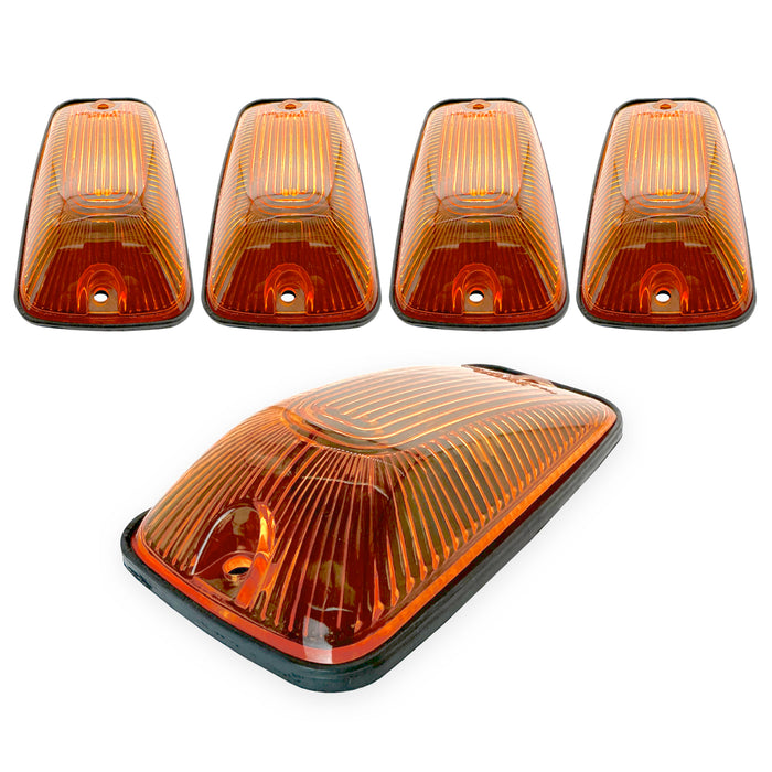 5 Amber Roof Running Marker Lamp Replacements Compatible with 1988 - 2002 Chevrolet GMC Trucks