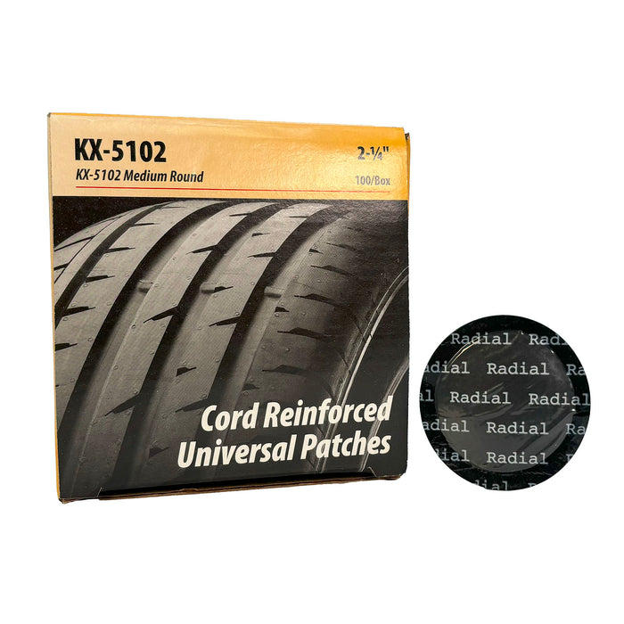 KEX Fabric Reinforced Universal Patches for Radial and Bias Ply Tires