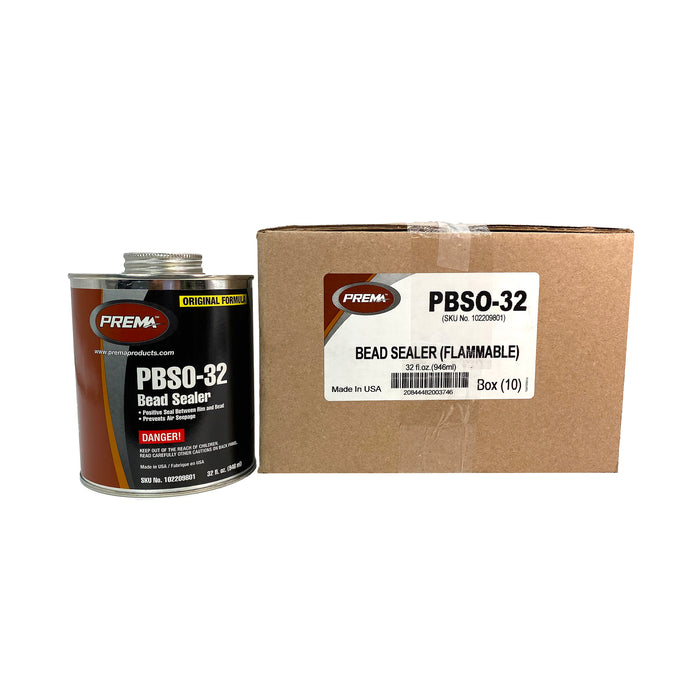 PREMA Tire Bead Sealer, Wheel Rim Sealer - 32 oz Brush Top Can - Available in Standard Formula (PBS-32) or Our Original Thick Formula (PBSO-32)