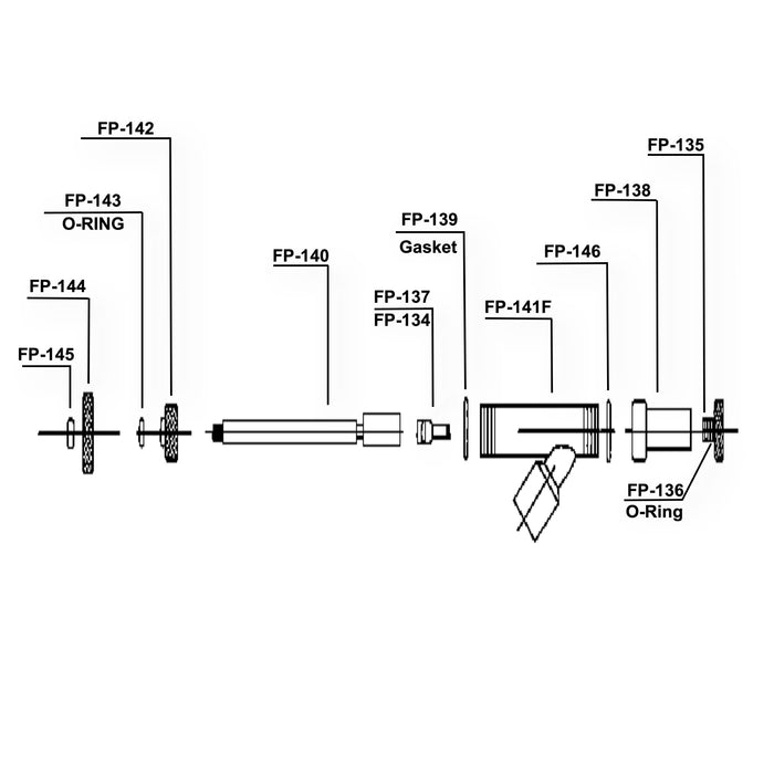 Haltec FP-139 Replacement Gasket for 310 Valve Adapter Calcium Chloride Gun