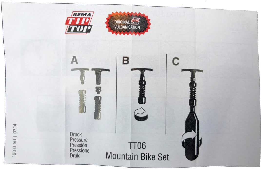 TIP TOP TT04 RUSTINE BOX REQUIRED FOR REPAIR PUNCTURE WHEEL BIKE MOUNTAIN  BIKE