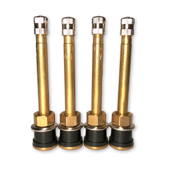 TR571 Straight Brass Clamp in Tubeless 3 3/8" inch Truck or Bus Valve Stems by TYK Industries - available in multiple quantity options