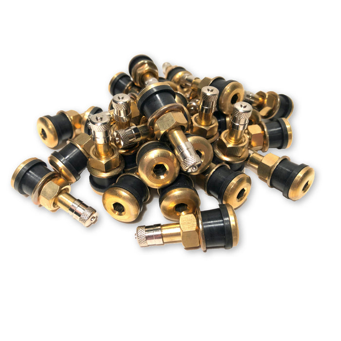 TR500 Straight Brass Clamp in Tubeless 2" inch Truck or Bus Valve Stems by TYK Industries - available in multiple quantity options