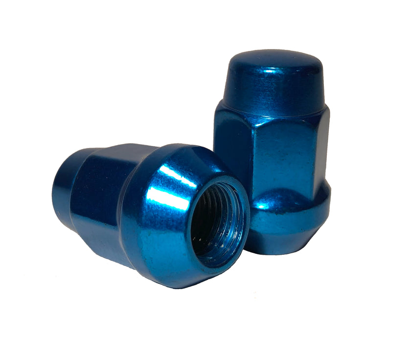 Blue 1/2 Inch Closed End Bulge Acorn lugnuts Cone Seat for Dodge & Plymouth