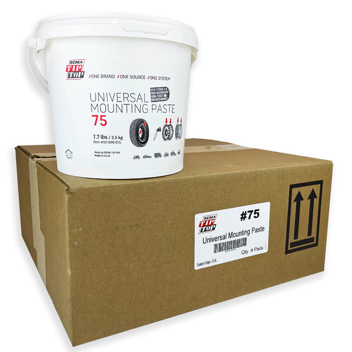 REMA TIP TOP 75 Universal Tire Mounting Paste 7.7 lb Pail of Bead Lube - available in Tall or Short pails