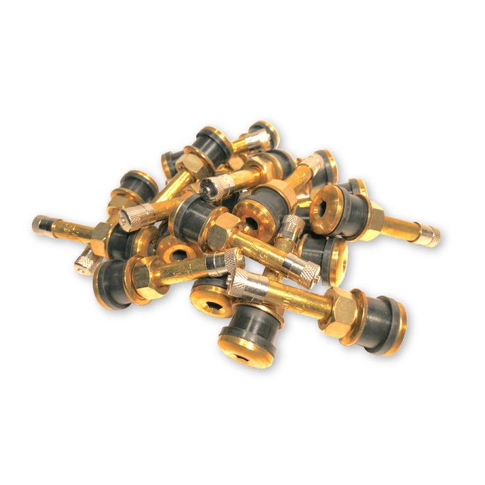 TR500 Straight Brass Clamp in Tubeless 2" inch Truck or Bus Valve Stems by TYK Industries - available in multiple quantity options