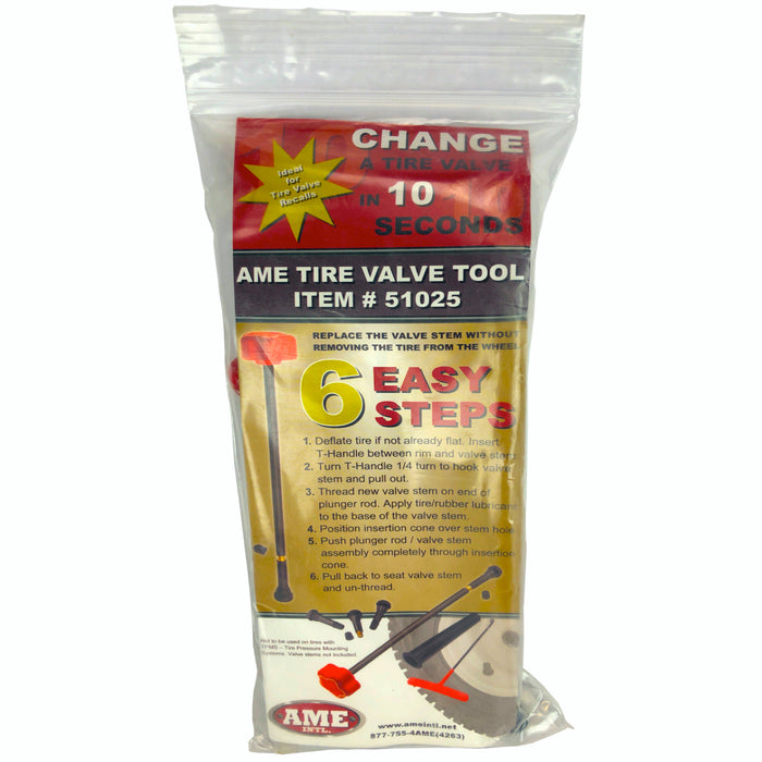 Haltec 51025 Quick Change 6 piece Tire Valve Tool Kit AME