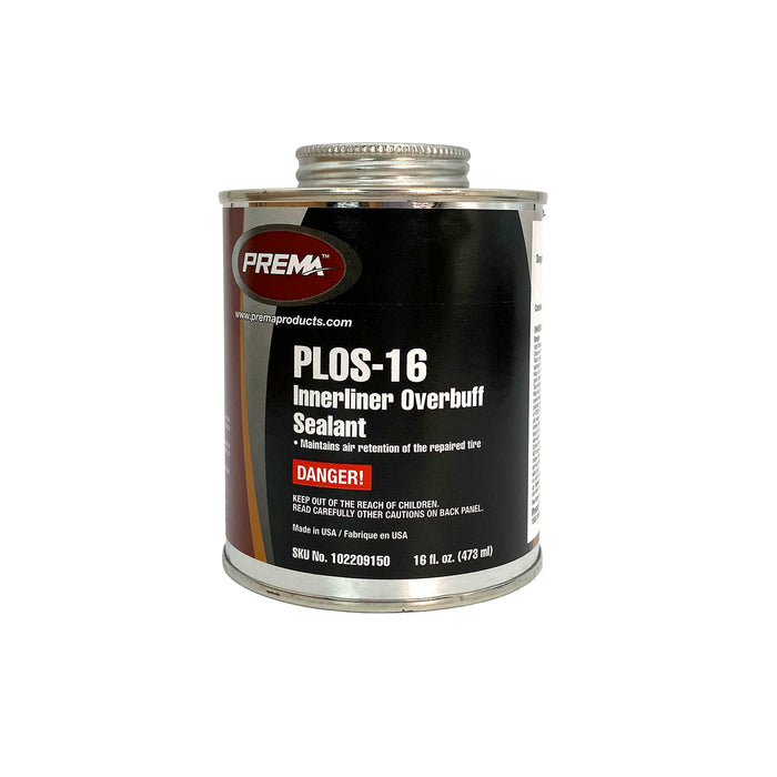 PREMA PLOS-16 Innerliner Overbuff Sealant in 16 oz Can with Built in Brush Top for Tire Repair