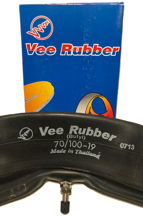 2.25/2.50-19 Vee Moto Motorcycle Inner Tube With a TR4 Valve Stem