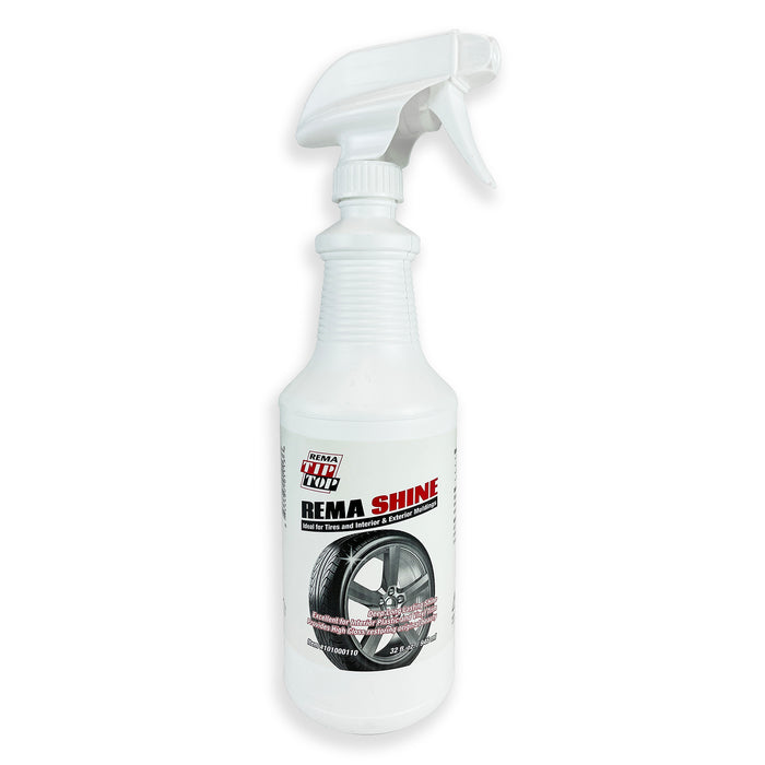 Rema Shine 32oz Tire Shine Spray Bottle Water Based Silicon Tire Dressing - Available in single or multipack quantities