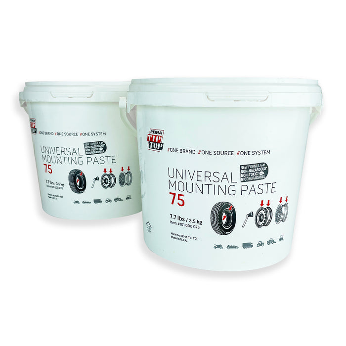 REMA TIP TOP 75 Universal Tire Mounting Paste 7.7 lb Pail of Bead Lube - available in Tall or Short pails