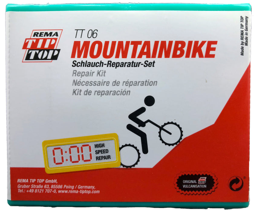 REMA Mountain Bike Tube Tire Patch Repair Kit with Air Cartridges TT06