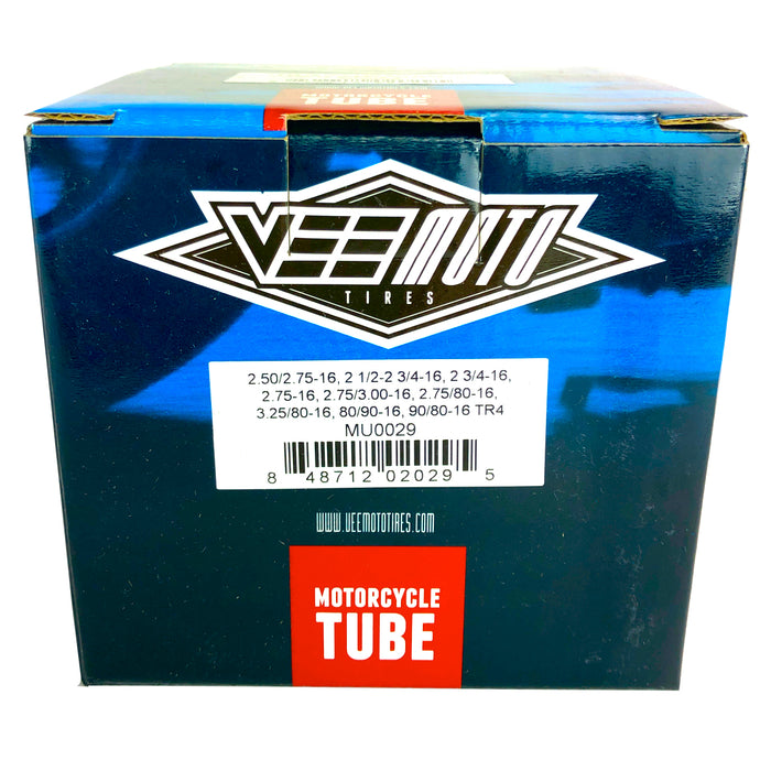 2.50/2.75-16 Vee Moto Motorcycle Inner Tube With TR4 Valve Stem 250/275-16 Tube