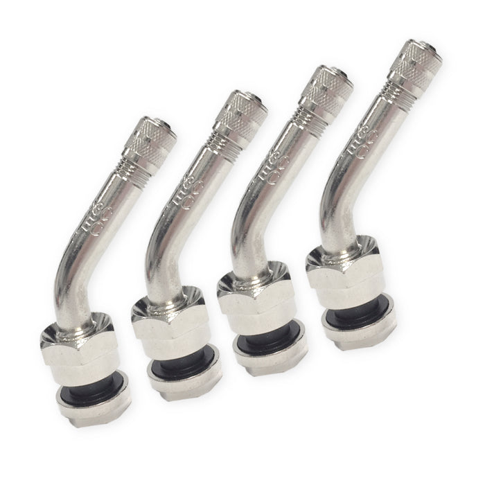 4-Pack of Haltec TPMS-553C 45 Degree Bend Valve Stems with Lower Threa ...