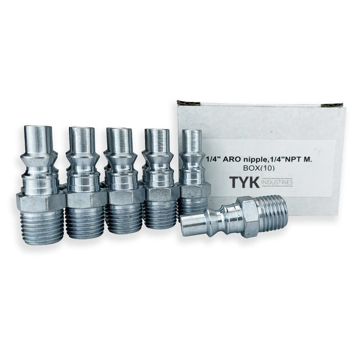 Male Coupler Nipples for Shop Air Line Hose Tools by TYK Industries - available in various quantities, models and sizes