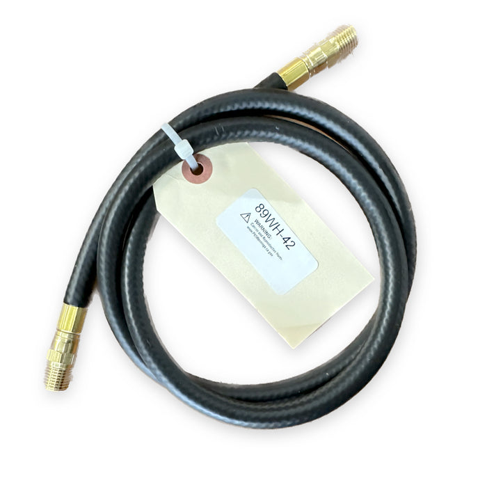 Haltec Nitrogen Regulator Hose - 42-inch Straight Black Hose with Bras ...