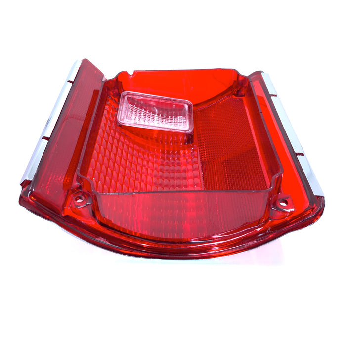 Right Hand Tail Light Lens for 1973-91 Chevy C10 Pickup Truck with Chrome Trim