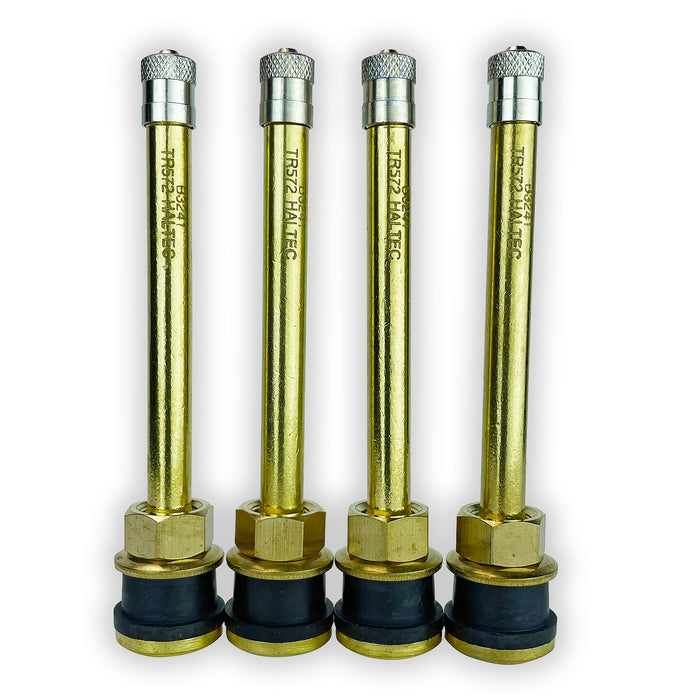 TR572A 3 3/4 inch Straight Truck and Bus Tire Brass Valve Stem for 22.5 and 24.5 Wheels with 0.625 (5/8 inch) inch Valve Holes.